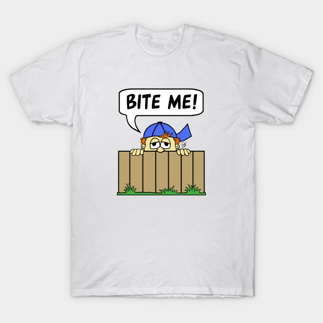 Bad Boy Bite Me T-Shirt by artbydesign